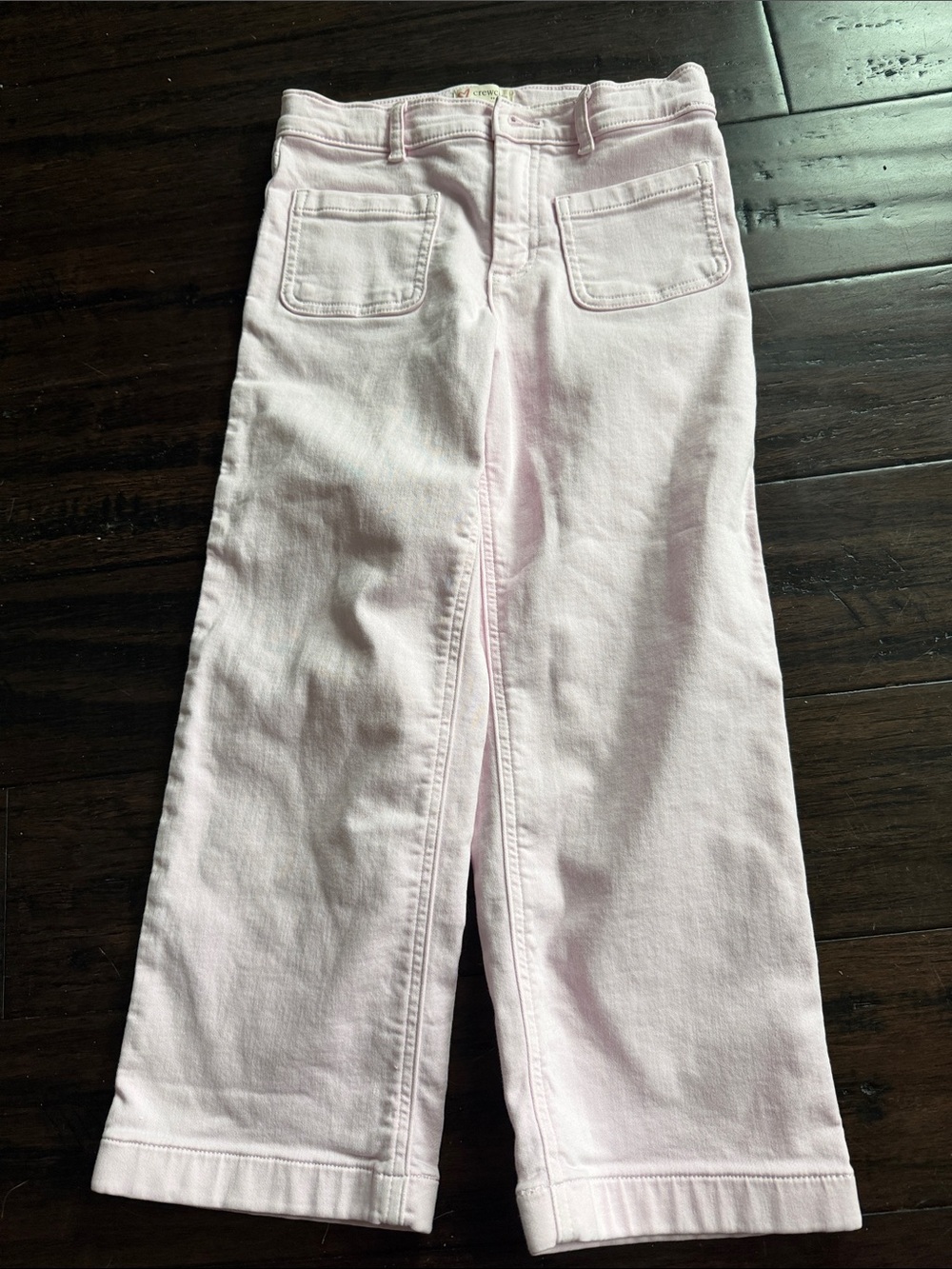 Girls  Light Pink Straight-Leg Jean Capris